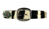 Reptile Studded Fur Belt "Black" GDRSFBB