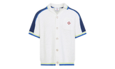 Tennis Cotton Crochet Shirt "White / Blue" MSS26KW131001
