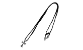 Cross Leather Braids Necklace "Silver" CHRM0909
