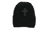 Leather Cross Patch Beanie "Black" CHRM0768