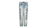 Maxfield Exclusive Leather Patch Bones Jeans "Original Indigo Black" AMELPBJOI