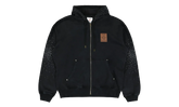La Prémonition Crystal Embellished Zip Hooded Sweatshirt "Black" MS25 JTP 343 01