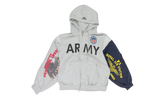 Reconstructed Zip Hoodie "Grey Melange" PI00007