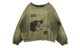 My Death My Life Logo Raglan Crewneck Sweatshirt "Gardener Green" 020 497 GARD