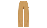 Button Up Zipper Straight Leg Trousers "Camel" MON52