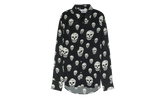 All Over Skulls Button Down Shirt "Black / Ivory" AM004