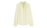 SILK FLARE SLEEVE BLOUSE "CITRON" RW TO0014 4868 P23 87