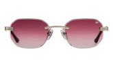 Hustler Rimless Drill Mount 24KT "White Gold / Burgundy Gradient" DMHU2 0043 42D8