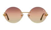 508 Rimless Drill Mount F.U. Edition 24KT "Yellow Gold / Black / Brown Triple Gradient" DMMF2 0007 16T5