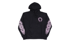 Glitter Shoulder Floral Logo Hoodie "Black / Purple - Friends & Family" CHRM1106