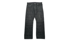 Leather Star Patch Denim Jeans "Washed Raw Denim Black" CHRM1109