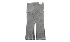 LA Carpenter Pants Flare Paint Splatter "Charcoal Multi" GD135