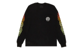 Floral Sleeve Gradient Long-sleeve T-shirt "Black" CHRM0821