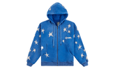 Patchwork Washed Hoodie "Blue" KS002