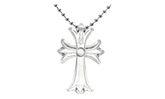 Silicone Cross Necklace "Clear" CHRM1043