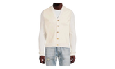 Leather Front Cardigan "Alabaster" MKF007 271
