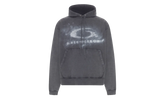 Oversized Drawstring Hoodie "Washed Black / White" 858143 TTVN6 9034