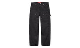 Jacquard Logos Double Knee Denim Painter Jeans "FW25 - Black" SU26911