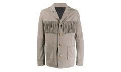 Fringe Suede Jacket "Grey" Y0M04208SU GRY