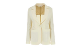 Side Stripe Detailed Blazer Suit Jacket "Cream" PWEN013F23FAB001
