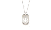 CUT OUT DAGGER DOG TAG & Ball Chain "Silver" CHRM0663