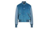Velvet Satin Bomber Jacket "Blue" MOS017 420