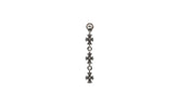 Tiny E Plus 3 Link Earring Drop "Single Earring - Silver" CHRM0669