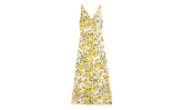 FLORAL SLEEVELESS A-LINE MIDI DRESS "Yellow" RW DR0127 5775 A23 0210