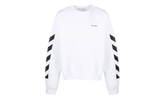 Diagonal Helvetica Oversized Sweatshirt "White" OMBA058C99FLE0010110