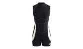 Sora Seamed Zip Romper "Black" KITH49