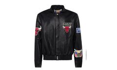 Chicago Bulls Full Leather Jacket Black "Black" NBA CHI BUL 104