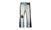 Bronco Leather Flare G Patch Jeans "Indigo Black" GD107