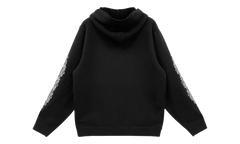 Cashmere Embroidered Floral Sleeve Zip-Up Hoodie "Black" CHRM1011