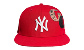 Gallery Dept x New Era - 59FIFTY New York Yankees Fitted Hat "Red" GD111