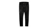 Staggered Leather Patch Jeans "Waxed Black" AWNSY1084 001