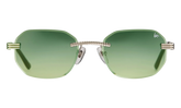 Hustler Rimless Drill Mount 24KT "White Gold / Green / Yellow" DMHU2 0052 42A6