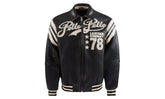 Encrusted Varsity Jacket "Black / Ivory" PP011