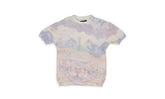 Tie Dye Knit Short Sleeve Shirt "Purple" MULTICOLOR_TIE_DYE_KNIT