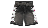 WEB STONE DENIM SHORTS "Black Wash" SP5der96