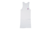 Art Basel Pink Crystal Cross Tank Top "White" CHRM0674