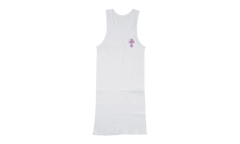 Art Basel Pink Crystal Cross Tank Top "White" CHRM0674