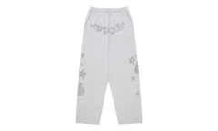Rhinestone Beluga V2 Wide Leg Sweatpants "Heather Grey" SP5der310