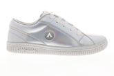 Airwalk Pearl AW19863 Womens Silver Gray Leather Low Top Skate Sneakers Shoes