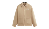 Faux Shearling Long Sleeve Boxy Collared Overshirt "Stolid" khm032631 3037