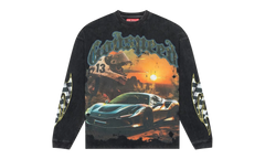 Sunset Drift LS T-Shirt "Black Wash" 8ZDGNQ1F