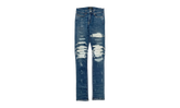 MX1 White Leather Patchwork Jeans "Classic Indigo (2017)" AMLPWJCI2017