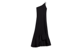 ONE-SHOULDER PLEATED LONG DRESS "Black" RW DR0011 5904 P24_10