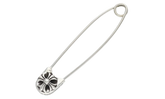 Large Safety Pin Necklace "Silver" CHRM0808