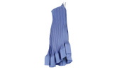 PLEATED ASYMMETRIC CASCADE DRESS "Light Blue" RW DR0011 5944 E24 166