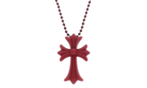 Silicrone Cross Necklace "Red Wine" CHRM0656